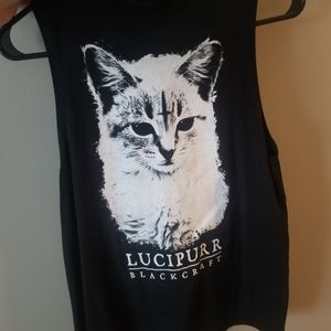 Blackcraft cult lucipurr sleevless top tank black